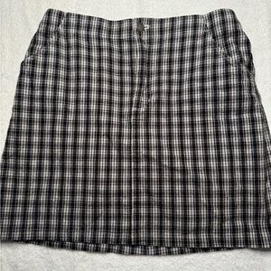 Plaid Black and White Women's Skirt